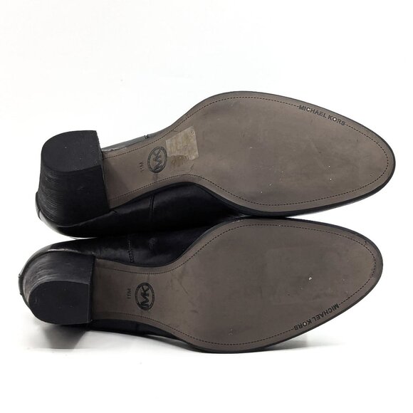 Michael Kors Women Black Leather Western Low Chelsea ankle boots size 11 - Picture 6 of 10